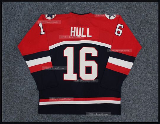 Discover Retro Brett Hull #16 National Hockey Jersey Navy&Red All Sewn Custom Names;Youth/Men Size