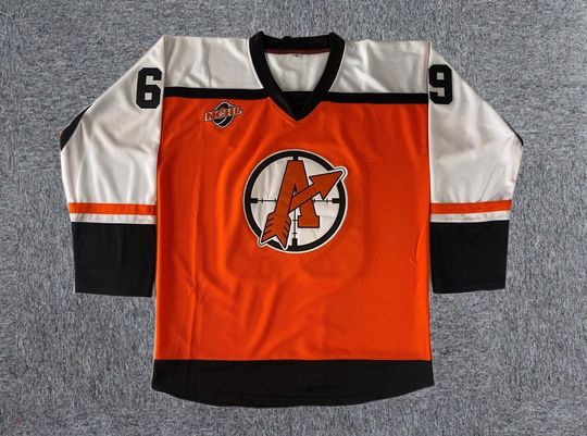 Discover Doug The Thug #69 Glatt Halifax Highlanders Hockey Jersey Orange Custom Names;Sewn;Toddler/Youth/Men;Personalized Gift