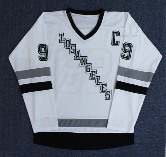 Discover Design Gretzky #99 Hockey Jersey Los Angeles White Stitched;Youth/Adult;Custom Name