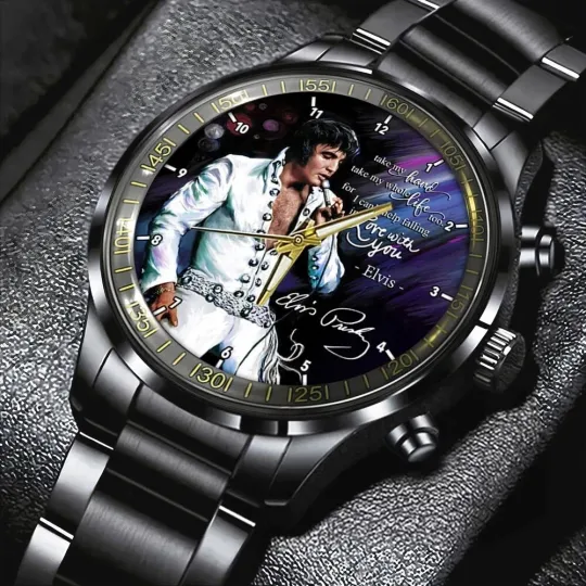 Discover Elvis Presley Black Stainless Steel Watch