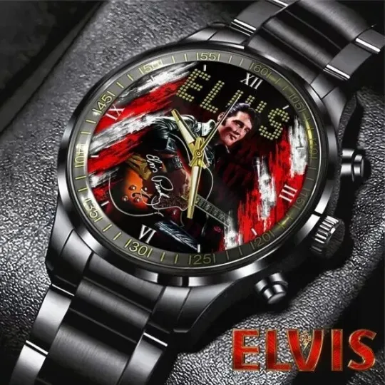 Discover Elvis Presley Black Stainless Steel Watch
