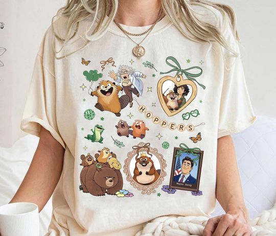 Discover Disney Pixar Hoppers Coquette Bow Shirt, Hoppers Characters Shirt, Disney Movies Shirt, Disney Family Matching, Disney Vacation Family Shirt