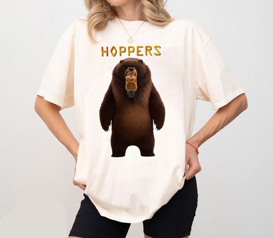 Discover Hoppers Pixar Movie Shirt, Retro Pixar Animation Graphic Tee, Vintage Beaver and Bear Disney Pixar Shirt