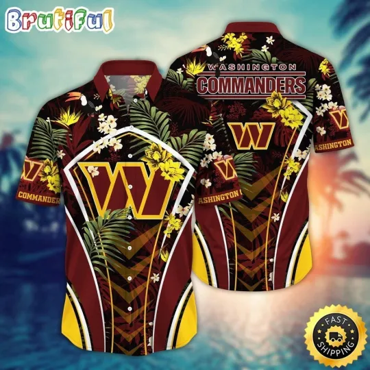 Discover Washington Football Redskinss Team Hawaiian Shirt Button Down