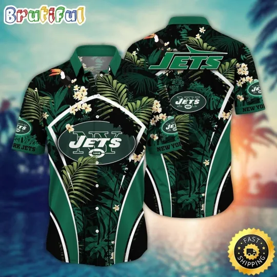 Discover New York Football Jetss Team Hawaiian Shirt Button Down Unisex