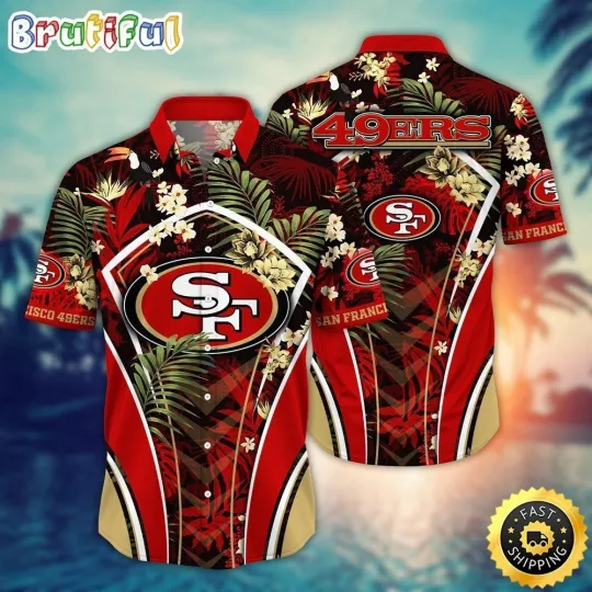 Discover San Francisco Football 49erss Team Hawaiian Shirt Button Down Adult