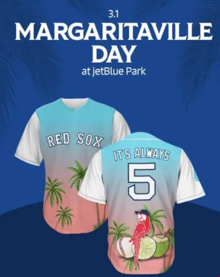 2026 Boston Red Sox Spring Training Margaritaville Promo Jersey