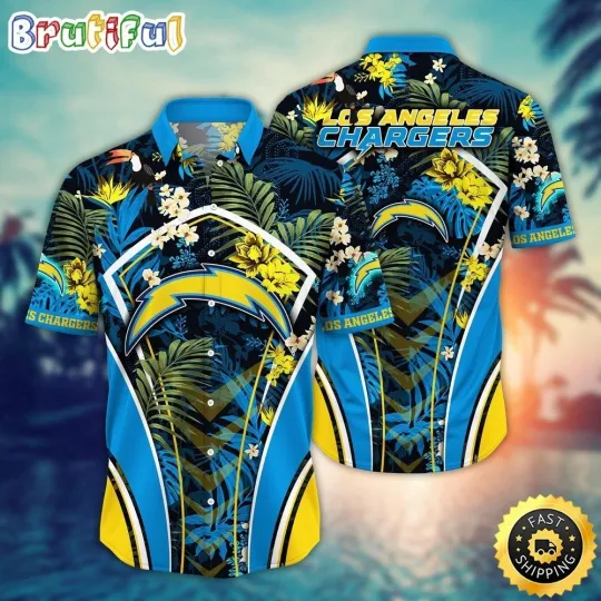 Discover Los Angeles Football Chargerss Team Hawaiian Shirt Button Down