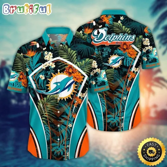 Discover Miami Football Dolphinss Team Hawaiian Shirt Button Down Unisex