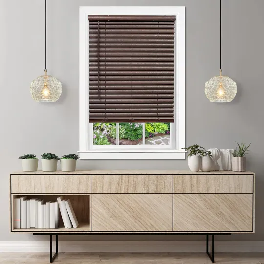 Discover Cordless Room Darkening Venetian Blind - 30 Inch Width, 64 Inch Length, 2" Viny