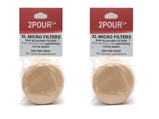 Discover 400x - Compatible with AeroPress XL – Reusable Unbleached Paper 2 Pack (400x)