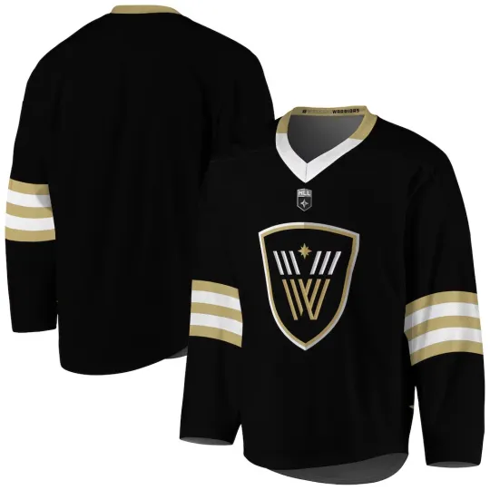 Discover Personalized Vancouver Warriors Black/Gold Hockey Shirt Men's Fan Gear