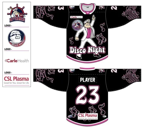 Discover Personalized Peoria Rivermen Disco Night Hockey Shirt Men's Fan Gear Gift