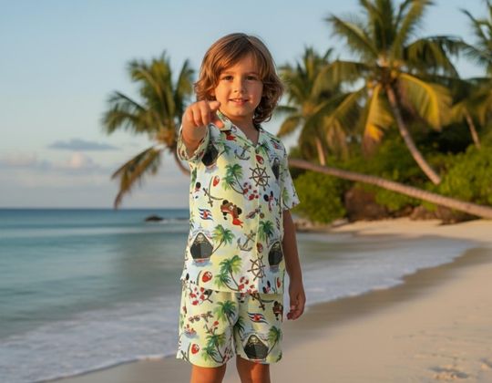 Discover Disney Pirate Mickey & Friends Hawaiian Shirt, Disney Hawaii Shirt, Pirate Disney Cruise Trip Button Tee, Family Cruise Trip Hawaiian Shirt