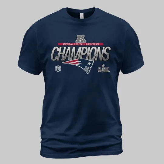 Discover Patriotss 2025 Confereence Champiionship TShirt - Size S-5XL