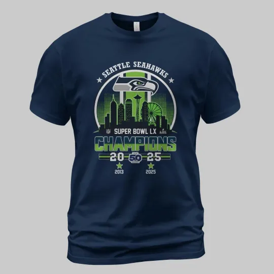 Discover Seahawkas 2026 B.owl LX ChampiIons TShirt - Size S to 5XL