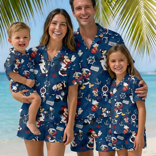 Discover Disney Mickey And Co Cruise Hawaiian Shirt, Mickey and Friends Cruise Hawaiian Shirt, Disney Cruise Hawaii Shirt, Family Cruise Trip Shirt