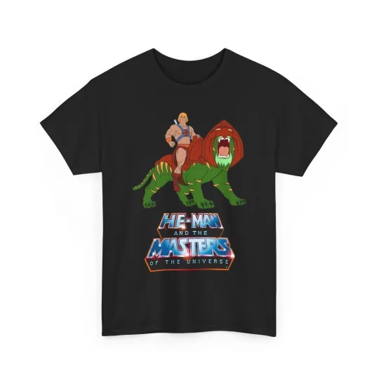 He-Man & Battle Cat T-Shirt - Filmation Art - Masters of the Universe, MOTU