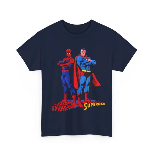 Discover Amazing Spider-man & Superman T-Shirt - 1970s DC Comics & Marvel Team-Up