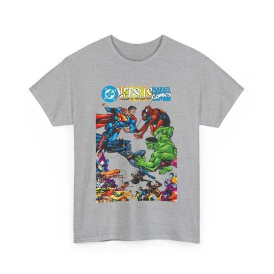 Discover DC Vs Marvel T-Shirt - George Perez Art - Superman, Spider-man, Incredible Hulk