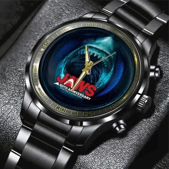 Jaws 50th Anniversary Black Stainless Steel Watch