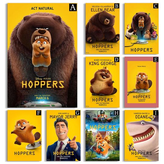 Discover Hoppers (2026) Movie Poster,high-definition Canvas Poster,Film Fan Collectibles,Gift Poster,Frameless.