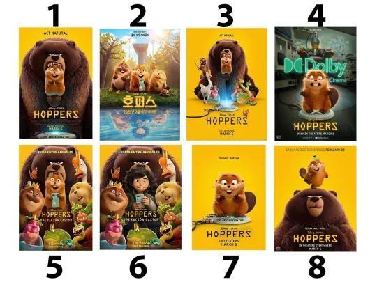 Discover Disney Pixar Hoppers Animated Movie Character Art Wall Poster Collection