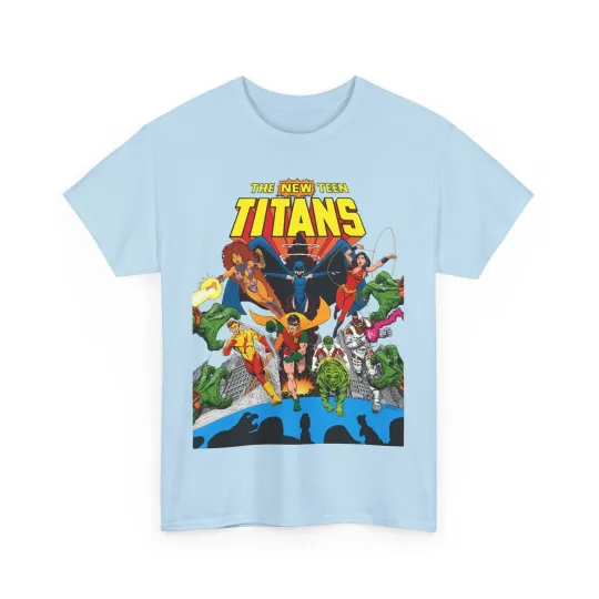 New Teen Titans T-Shirt - George Perez Art - Starfire, Cyborg, Raven - DC Comics