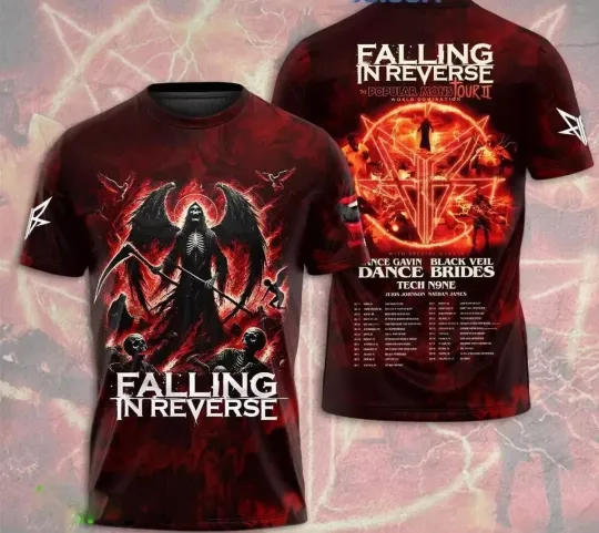 Falling In Reverse The Popular Mons Tour 3D T-Shirt