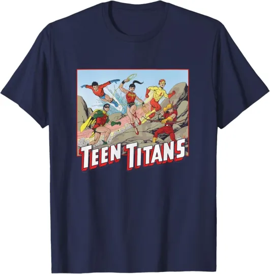 Discover Teen Titans T-Shirt - Tom Grummett Art - Robin, Wonder Girl, Speedy - DC Comics