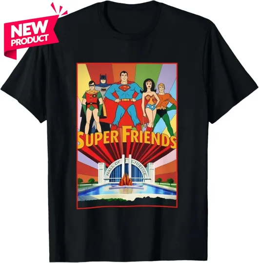 Discover Super Friends T-Shirt - Batman, Superman, Wonder Woman, Robin - Hanna-Barbera