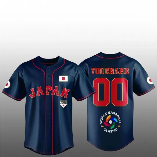 Discover Custom Japan Baseball 2026 World Baseball Classic Jersey Print For Fan Gear