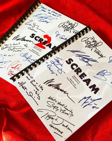 Discover SCREAM MOVIE Notebooks, Cast Autographs, Birthday Gift, Movie Gift, Film, Screenplay, Christmas