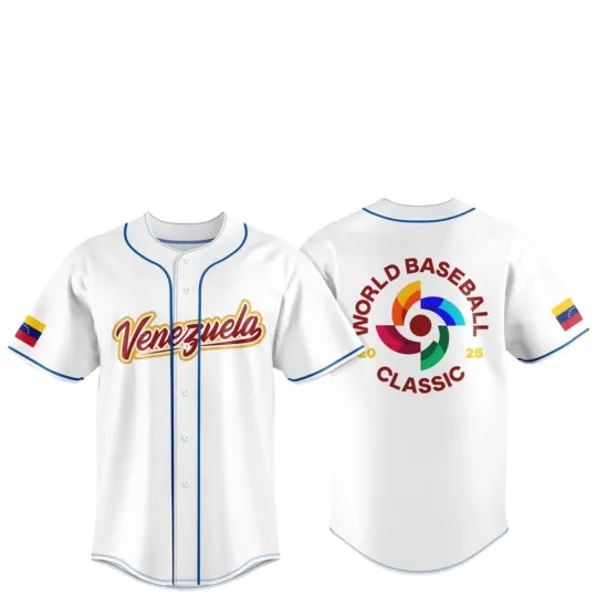 Discover Venezuela Team 2026 World Baseball Classic Jersey Print For Fan Gear Multicolor