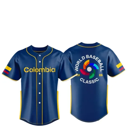 Discover Colombia 2026 World Baseball Classic Jersey Print For Fan Gear Multicolor