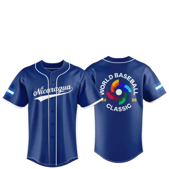 Discover Nicaragua Team 2026 World Baseball Classic Jersey Print For Fan Gear Multicolor