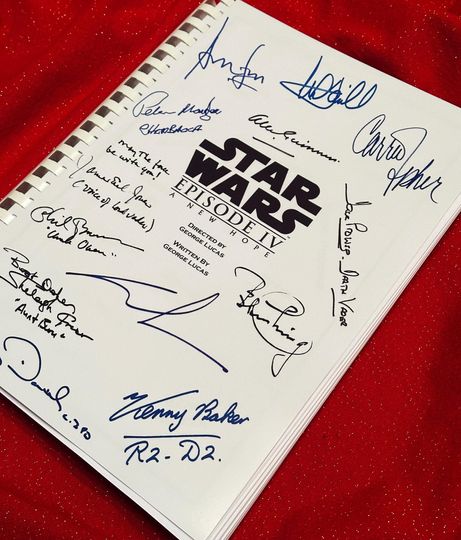 Discover A New Hope, Movie Notebooks, Screenplay, Printed Reproduction Signatures, Birthday Gift, Movie Gift, Film Script, Cinema, Present, Star