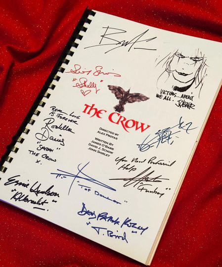 Discover THE CROW Notebooks, Present, Birthday Gift, Movie Gift, Film Script, Screenplay, Autographed, Printed Cast Signatures