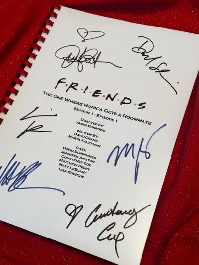Discover FRIENDSNotebooks, Printed Cast Autographs, Present, Birthday Gift, Movie Gift, Film Script, Film Present, Movies, Cinema