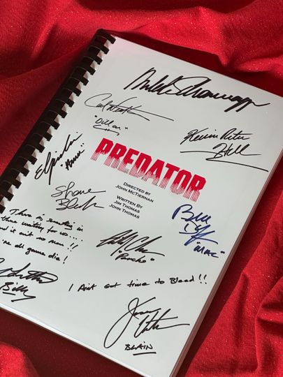 Discover PREDATOR Movie Notebooks, Birthday Gift, Movie Gift, Film Script, Schwarzenegger, 80's, 1980's