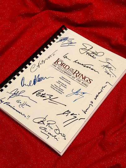 Lord, Rings, Fellowship, Movie Notebooks, Birthday Gift, Movie, Film, Screenplay, Hobbit, Tolkien, Printed Replicas