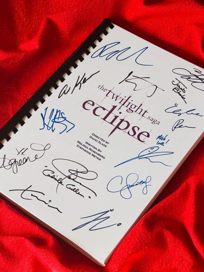 Discover TWILIGHT, ECLIPSE Signed Movie Notebooks, Movie Present, Birthday Gift, Movie Gift, Film Script, Screenplay, Autograph, Stocking filler