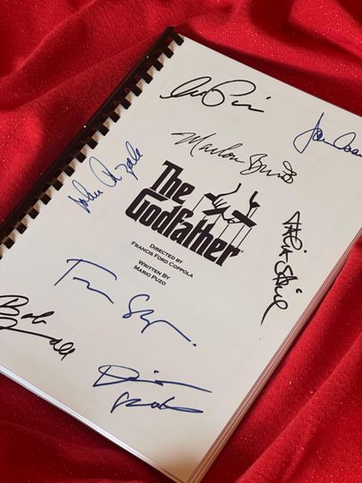 Discover THE GODFATHER Movie Notebooks, High Quality Printed Cast Signatures, Birthday Gift, Movie Gift, Film Screenplay, Brando, Pacino