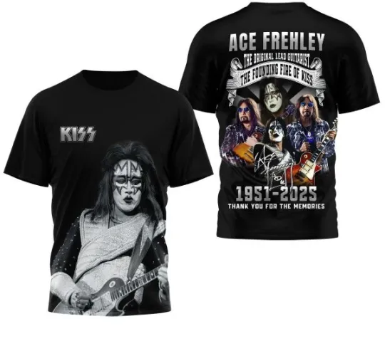 Discover Ace Frehley The Founding Fire Of  1951 2025 Memories Shirt 1Ta82