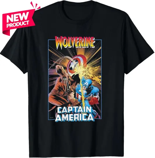 Discover Wolverine Vs Captain America T-Shirt - Mike Zeck Classic Art - Marvel Comics