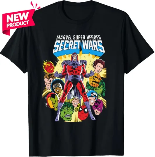 Secret Wars T-Shirt - Magneto, Hulk, Iron Man, Spider-Man - Marvel Comics