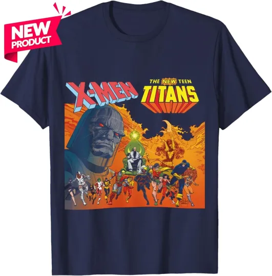 Discover X-Men & New Teen Titans T-Shirt - Marvel & DC Comics - Wolverine, Raven, Storm