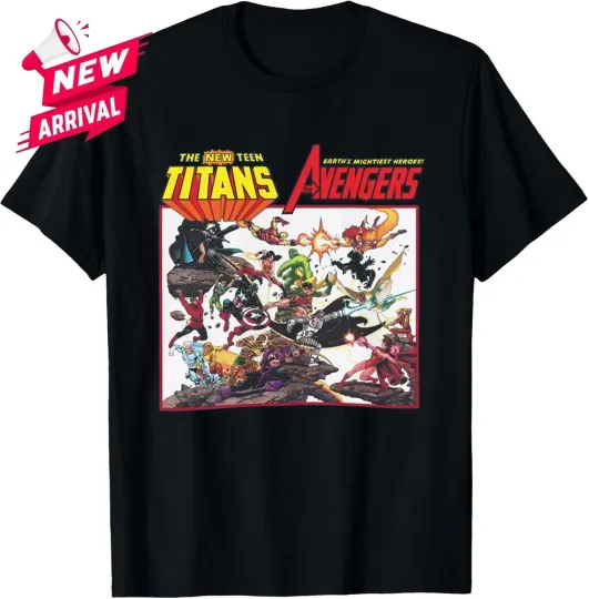 Discover New Teen Titans Vs Avengers T-Shirt - DC Comics & Marvel - George Perez Art