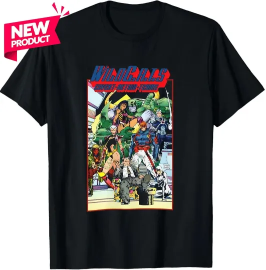 Discover Wildcats T-Shirt - Jim Lee Art - Voodoo, Grifter, Zealot, Maul - Wildstorm/DC