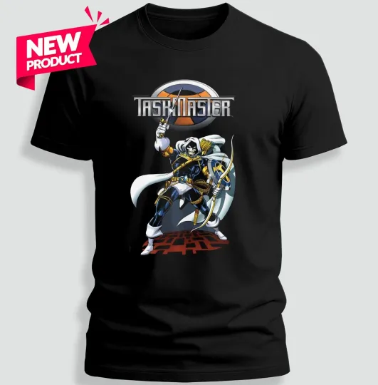 Discover Taskmaster T-Shirt - George Perez Art - Avengers Foe & Mercenary - Marvel Comics